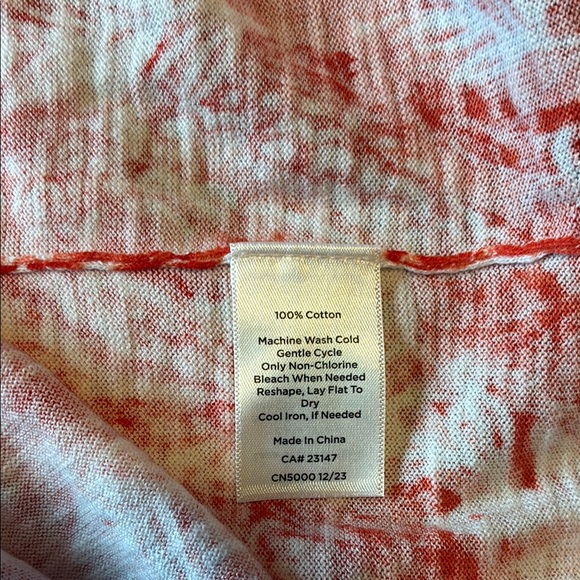 Talbots Orange and White Boxy sweater with 3/4 Sleeves - Picture 5 of 5